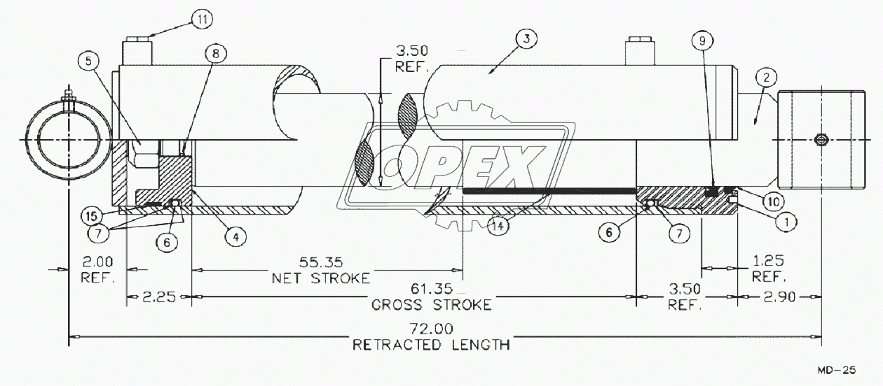 Цилиндр 5.00 x 55.35