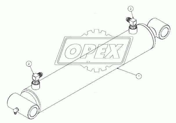 Чертеж гидравлического цилиндра механизма опрокидывания тележки – 815839
