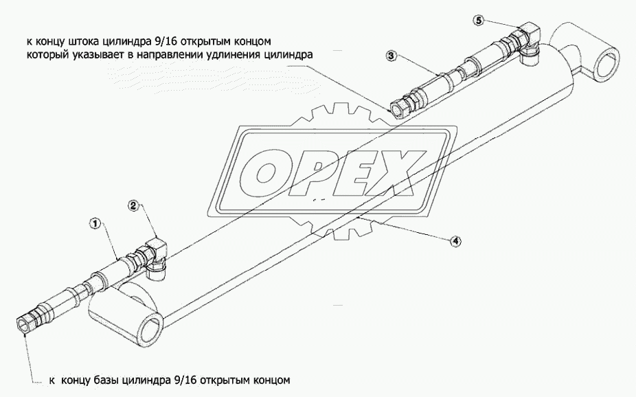 Чертеж RPU зажимающего цилиндра - A2300-35