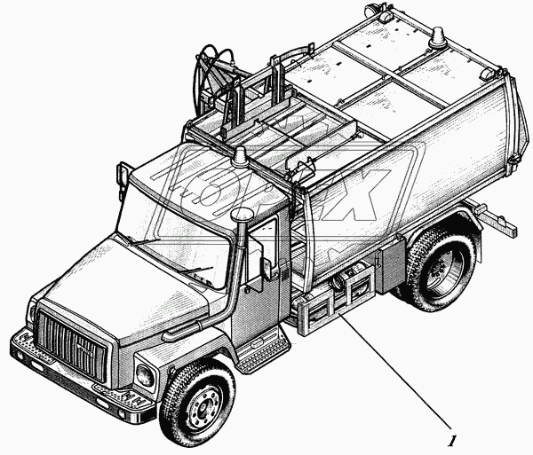 Мусоровоз (вид слева) 1