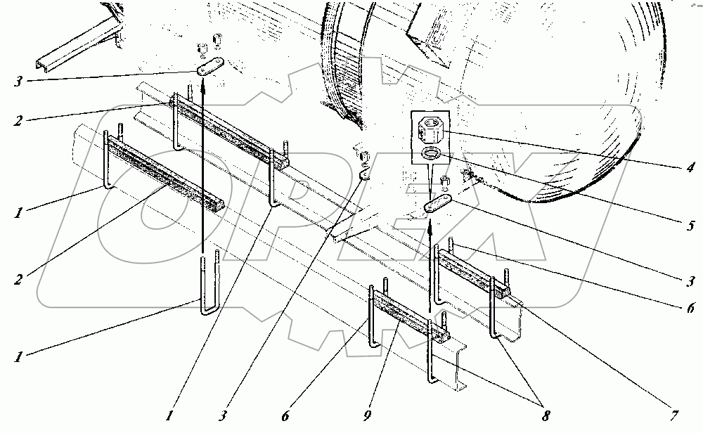 Установка цистерны КО-520.01.00.000