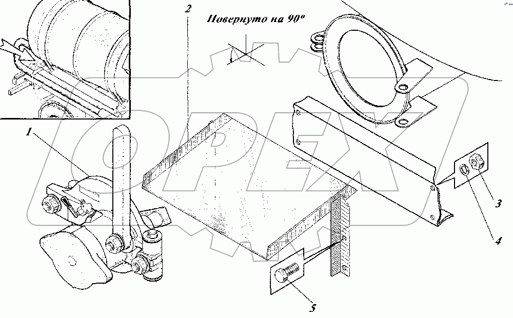 Установка цистерны КО-520.01.00.000