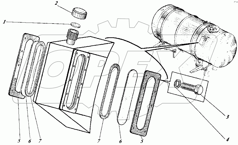 Установка цистерны КО-520.01.00.000