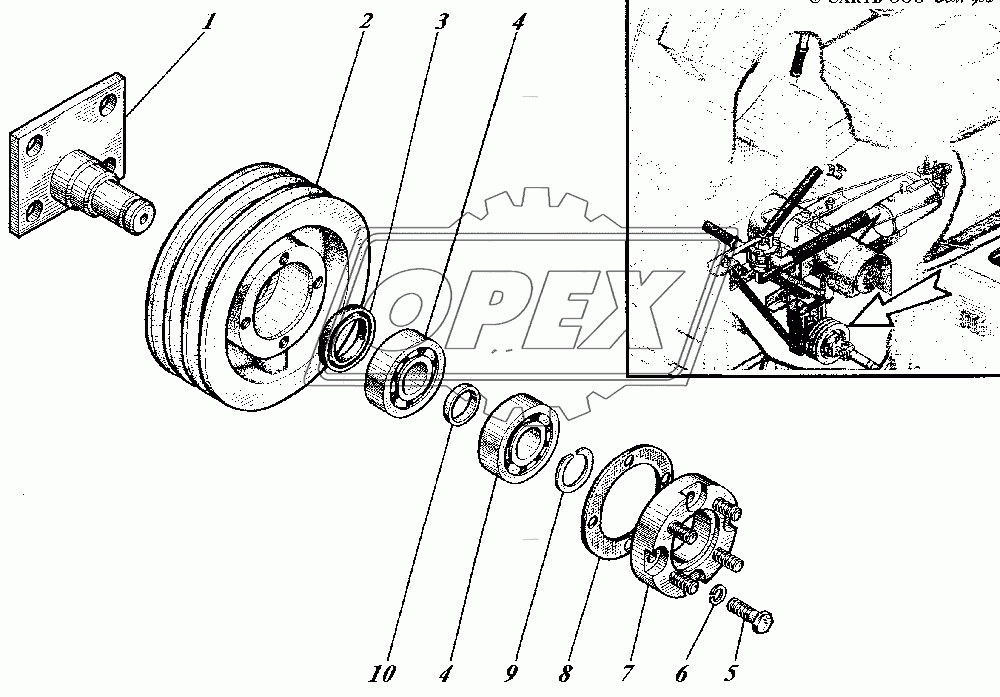 Подшипник промежуточный натяжной 980В-02.17.000