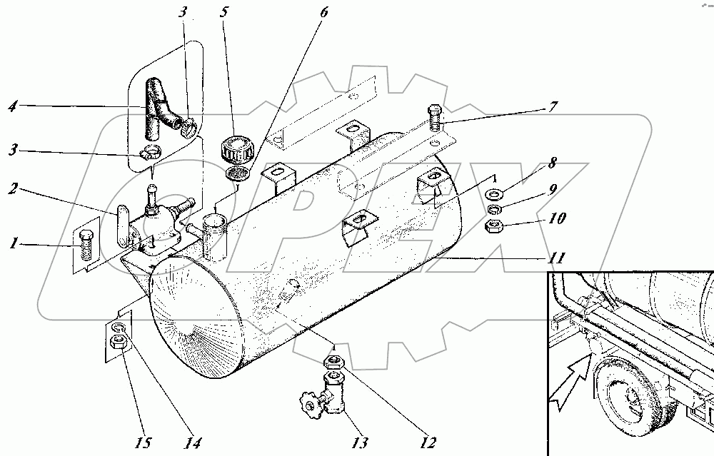 Установка площадок КО-520.04.00.000