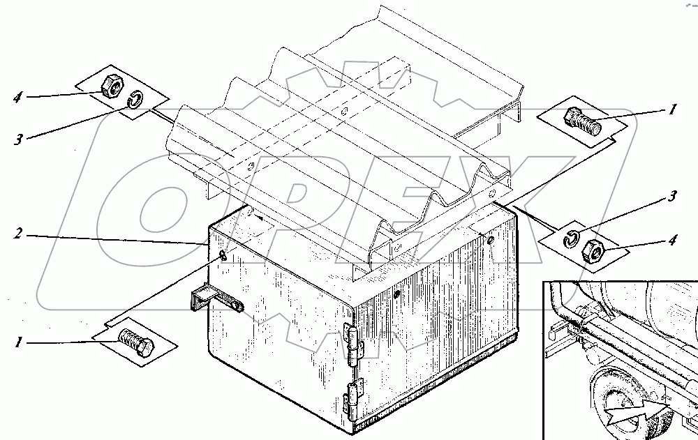 Установка площадок КО-520.04.00.000