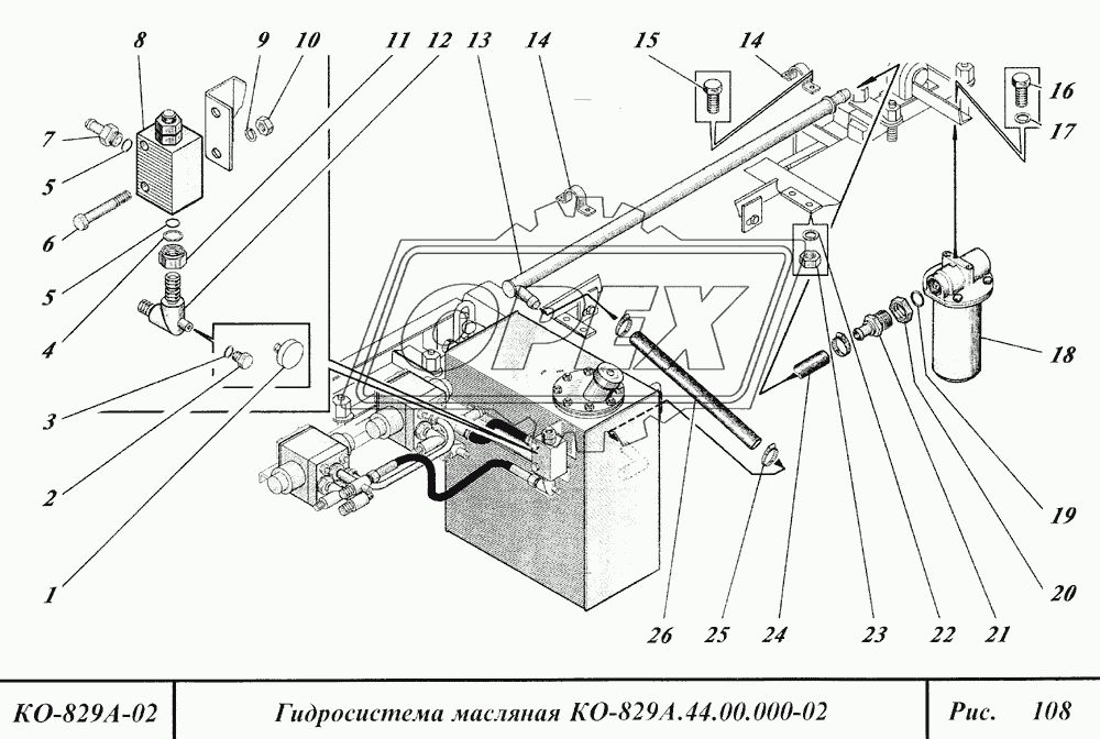 Гидросистема масляная 14