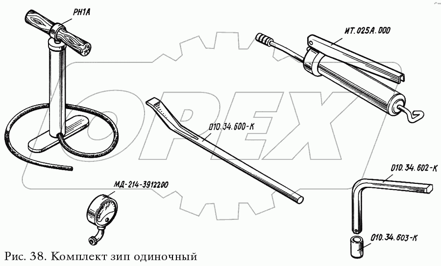 Комплект ЗИП одиночный 012.00.000К ЗИ