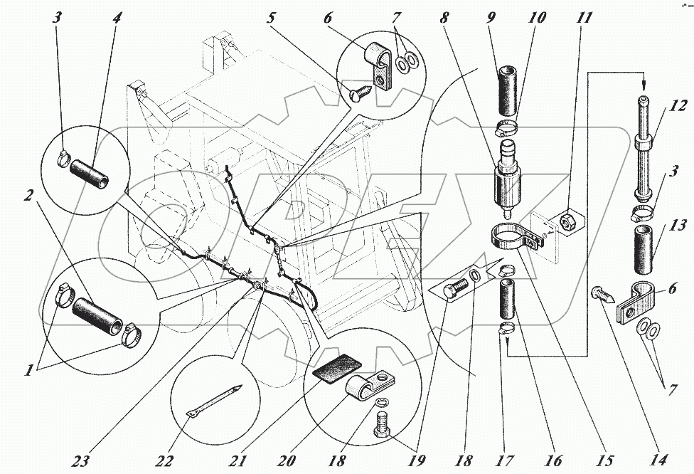  Система топливная отопителя "Airtronick" (МКСМ-800Н)