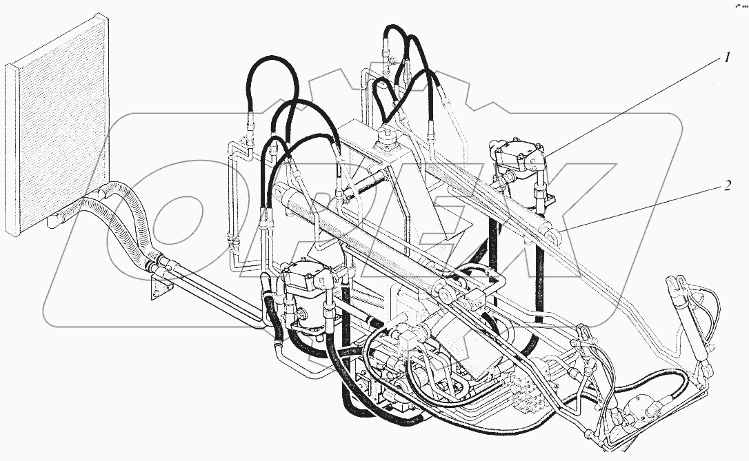  Гидравлическая система 533Н-19сб1 (МКСМ-800Н)