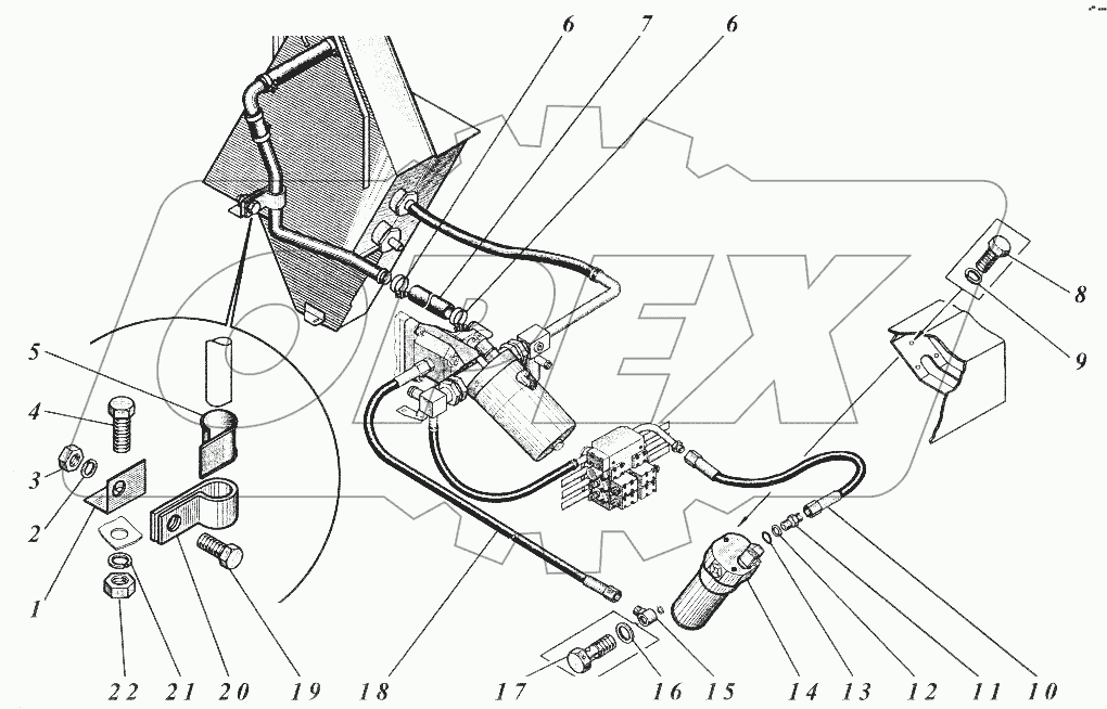  Гидравлическая система 533Н-19сб1 (МКСМ-800Н)