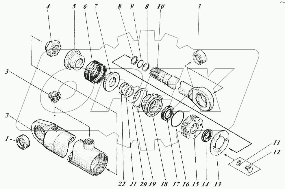  Гидроцилиндр 533-9-62-19-1154-1К