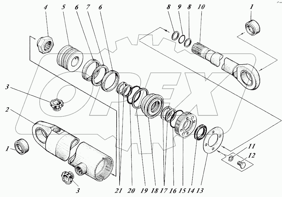  Гидроцилиндр 533-9-62-19-1232-1К