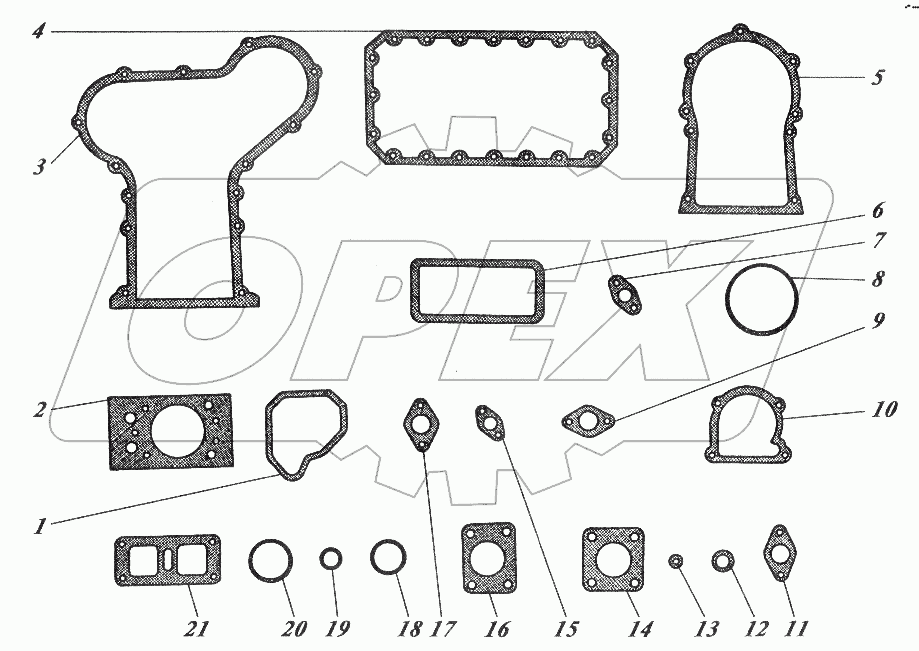  Комплект прокладок на двигатель "Зетор" 5201