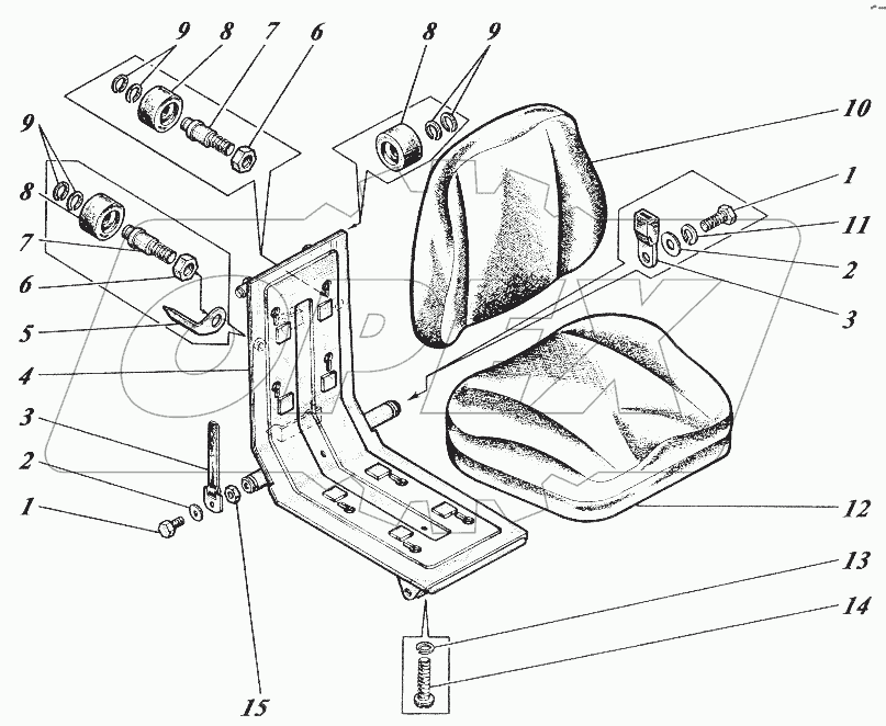 Сиденье 533-9-62-44-000-1К