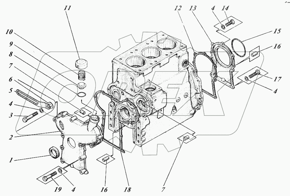  Картер двигателя (МКСМ-800)