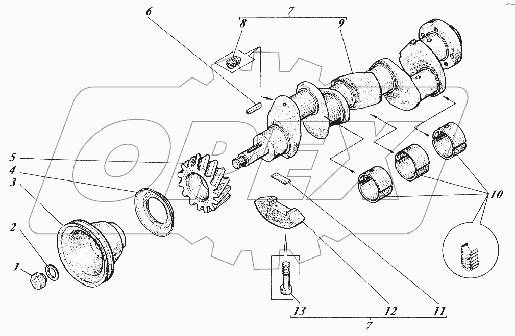  Кривошипное устройство (МКСМ-800)