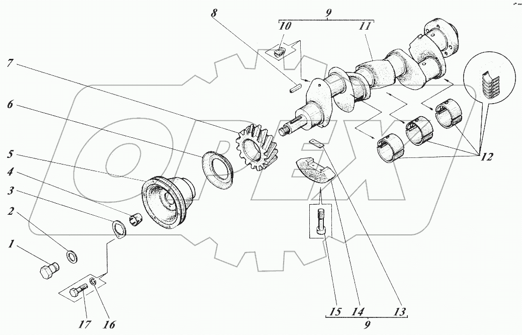  Кривошипное устройство (МКСМ-800)
