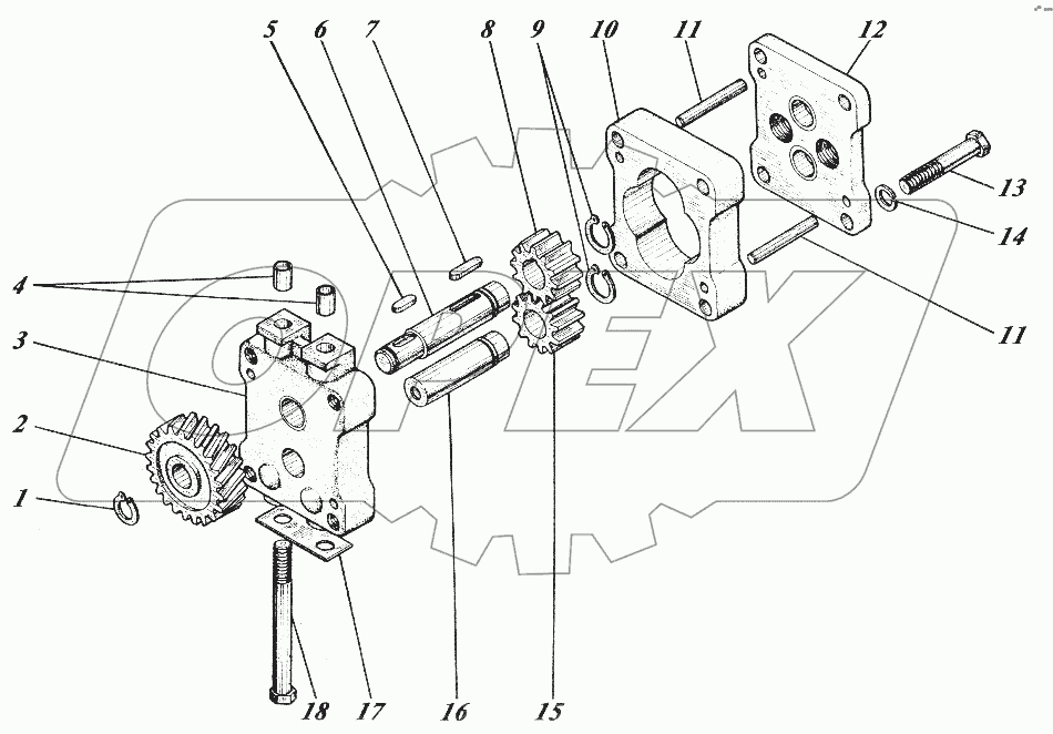  Насос масляный 4001 0797 (МКСМ-800)