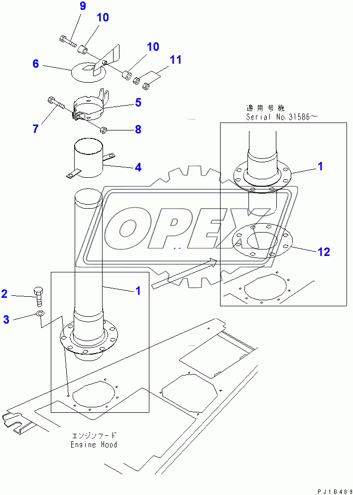  EXHAUST PIPE (FOR 140 ENGINE)(31586-)