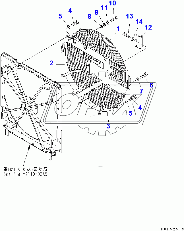  RADIATOR FAN NET (FOR 140 ENGINE)(31592-)