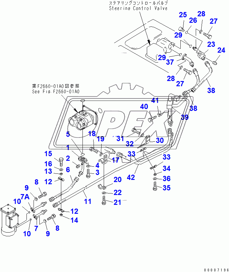  STEERING PIPING (FOR 140 ENGINE)(31586-)