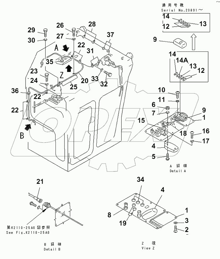 CAB (ELECTRICAL PARTS)(№31586-)