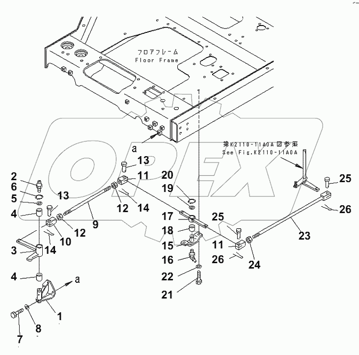 BOOM KICK-OUT CONTROL LEVER(№31574-)