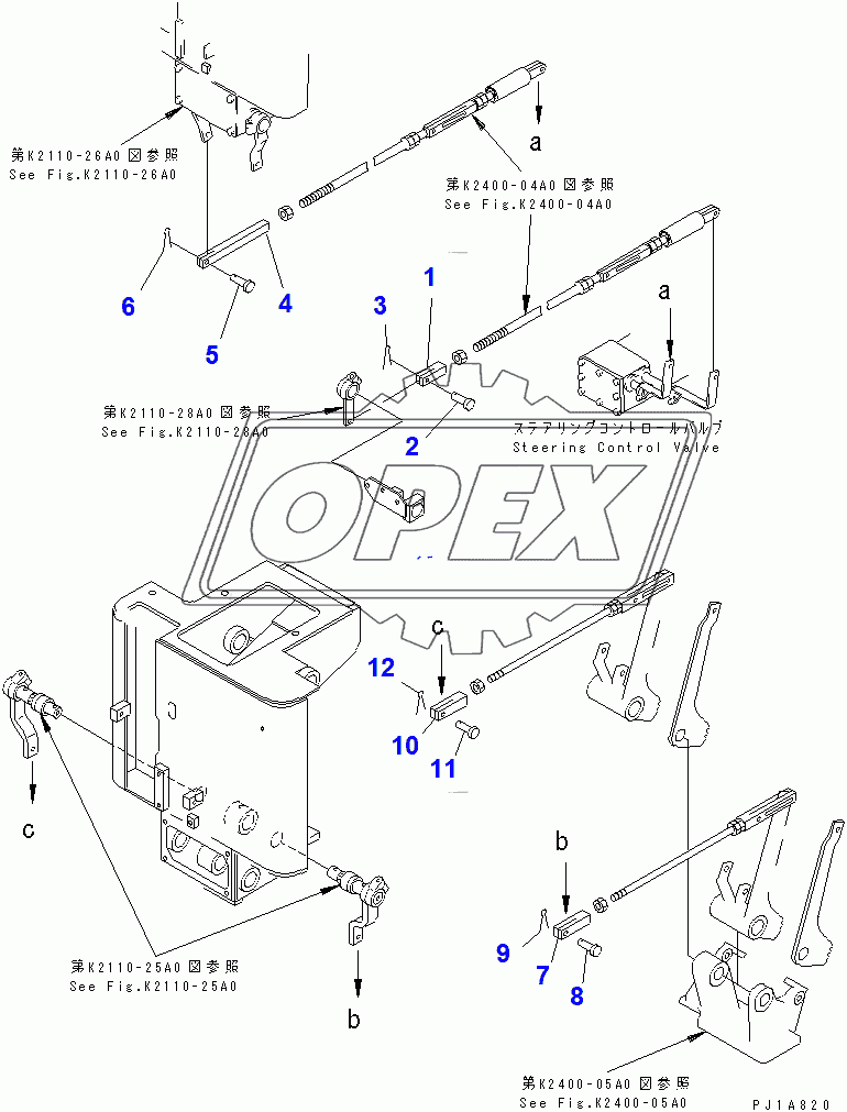  STEERING AND BRAKE PEDAL LINKAGE