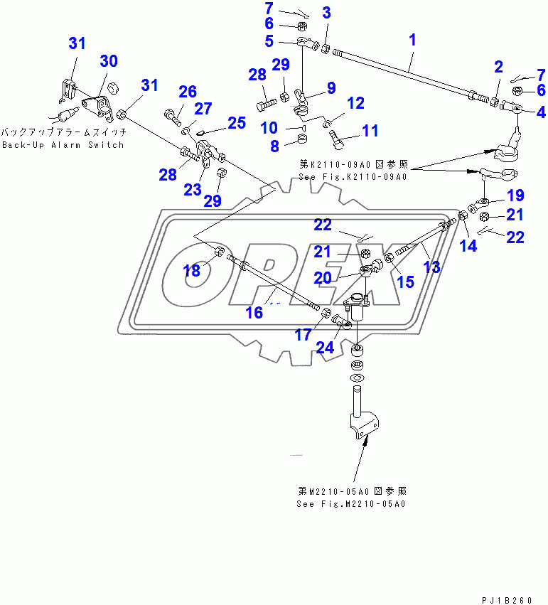  TRANSMISSION CONTROL AND GEARSHIFT LEVER