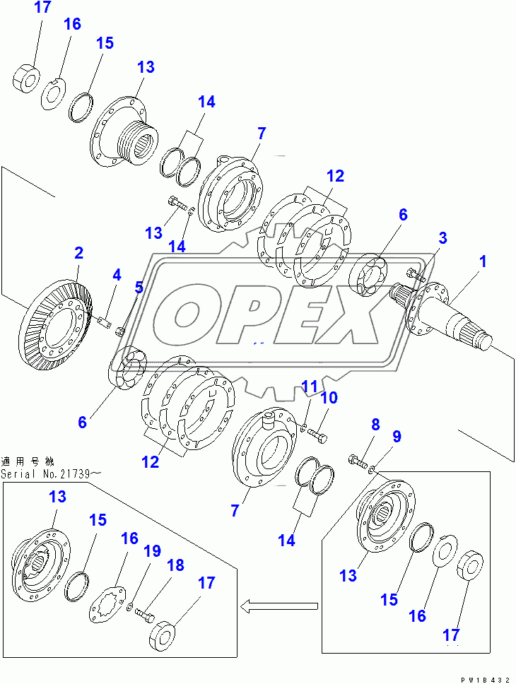  BEVEL GEAR AND SHAFT