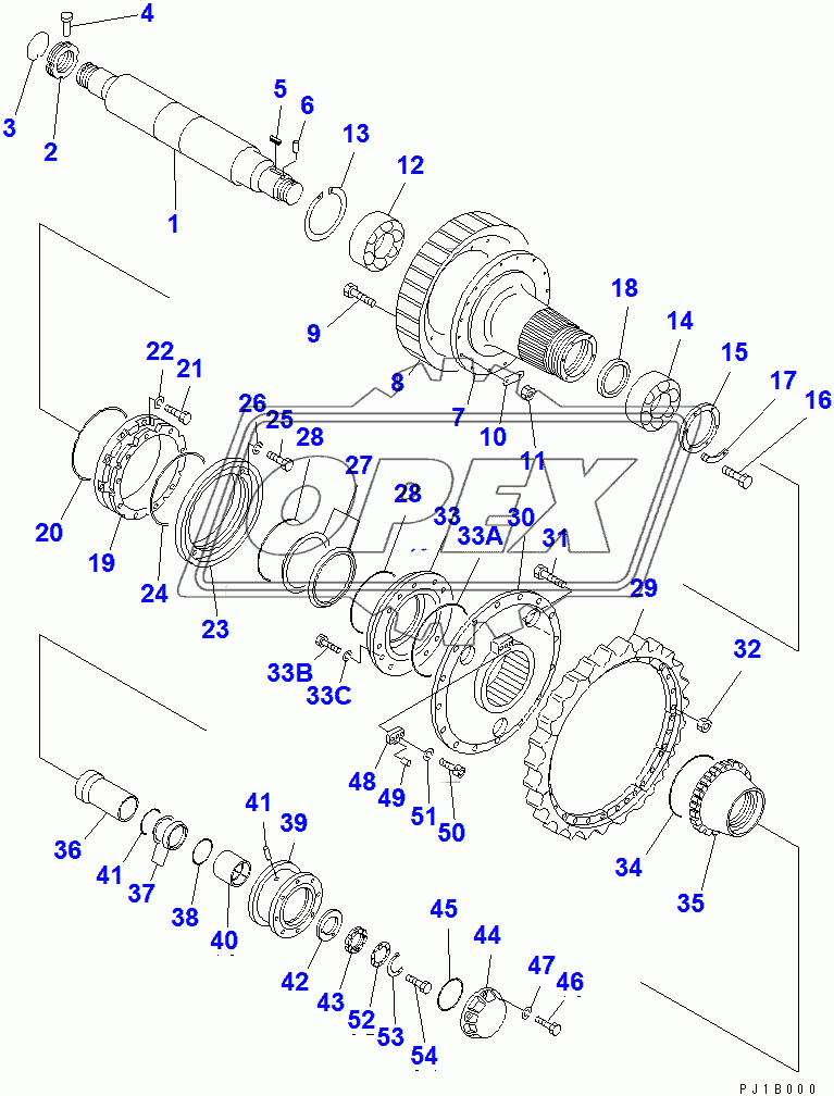  FINAL DRIVE GEAR AND SHAFT