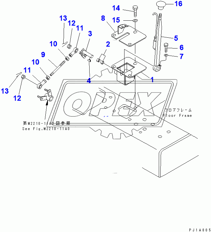  RADIATOR SHUTTER CONTROL LEVER