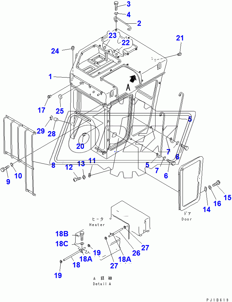  CAB (BODY) (FOR 155 ENGINE)(31578-)