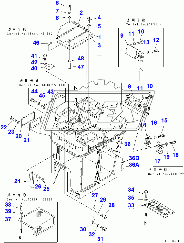  CAB (COVER) (FOR 155 ENGINE)(31578-)