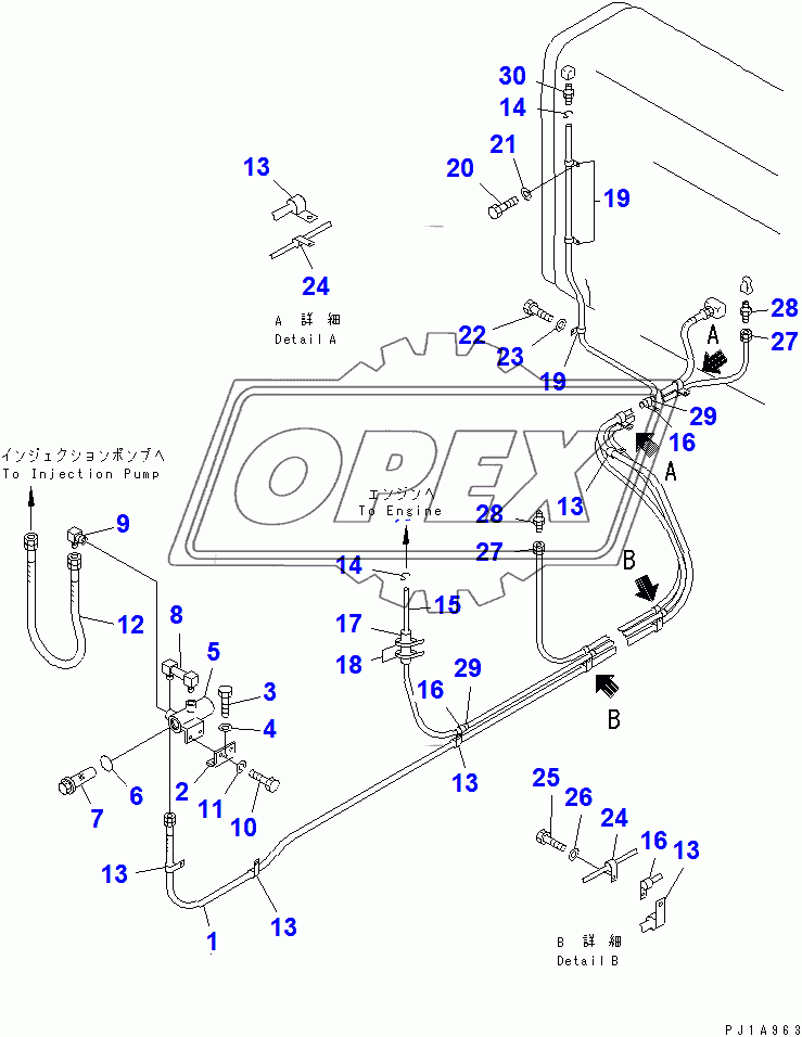  FUEL PIPING (FOR 155 ENGINE)(31578-)