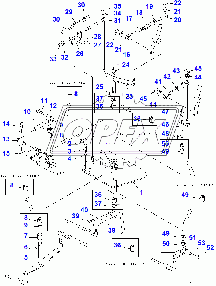  WINCH CONTROL LEVER LINKAGE(15686-31573)