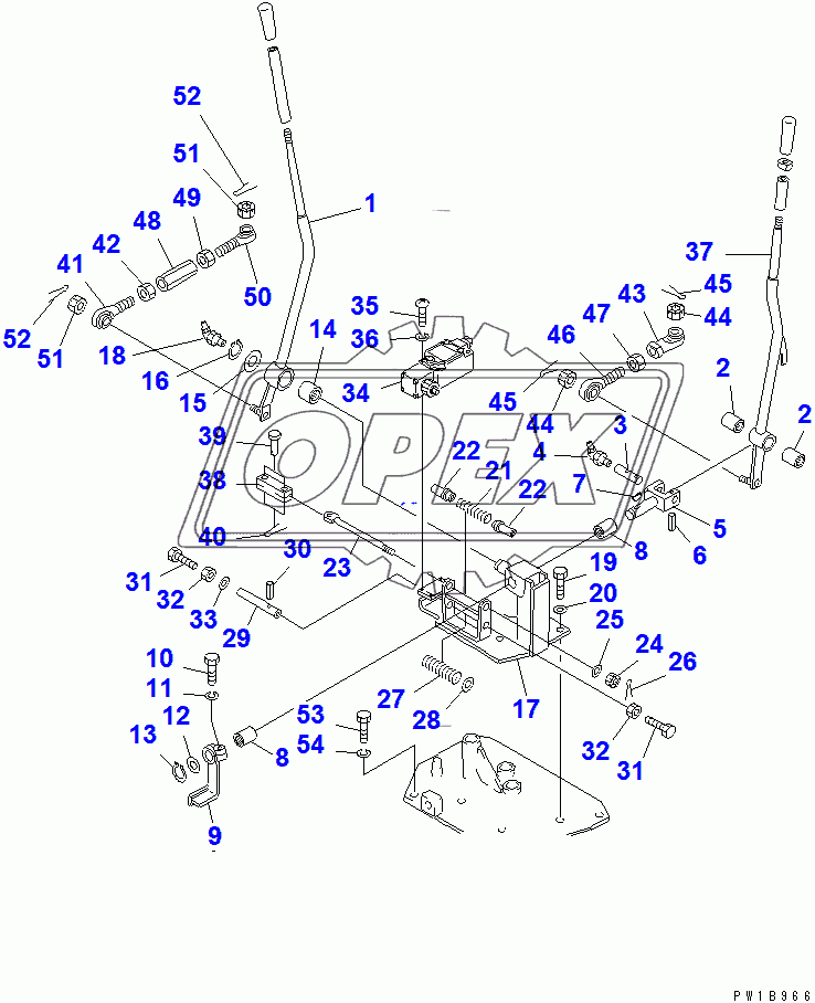  HOOK AND HIGH-LOW CONTROL LEVER(31574-)