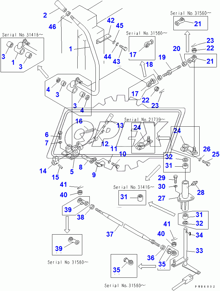  BOOM CONTROL LEVER(15686-31573)