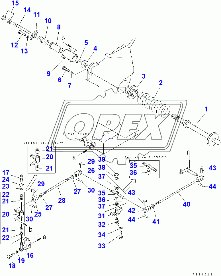  BOOM KICK-OUT CONTROL LEVER(15686-31573)