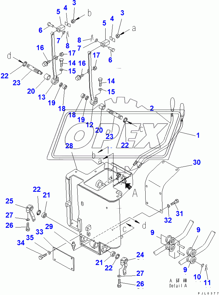  STEERING CONTROL LEVER (WITH RADIATOR SHUTTER)(31578-)