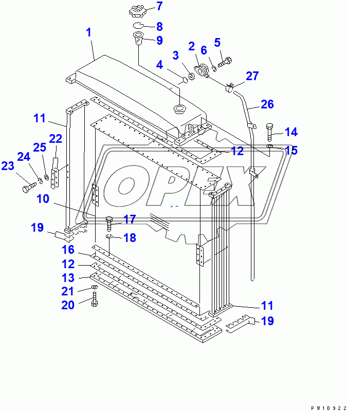  RADIATOR (FOR 155 ENGINE)(31578-)