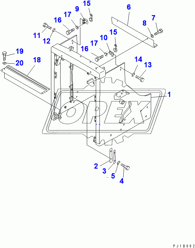  RADIATOR GUARD (FOR 155 ENGINE)