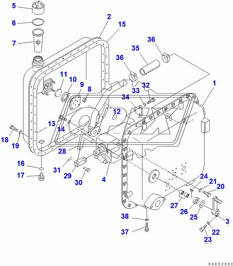  HYDRAULIC TANK AND CONTROL(31586-)