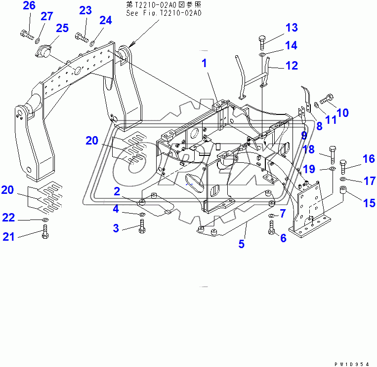  FRAME (2/2) (FOR 155 ENGINE)(31416-)