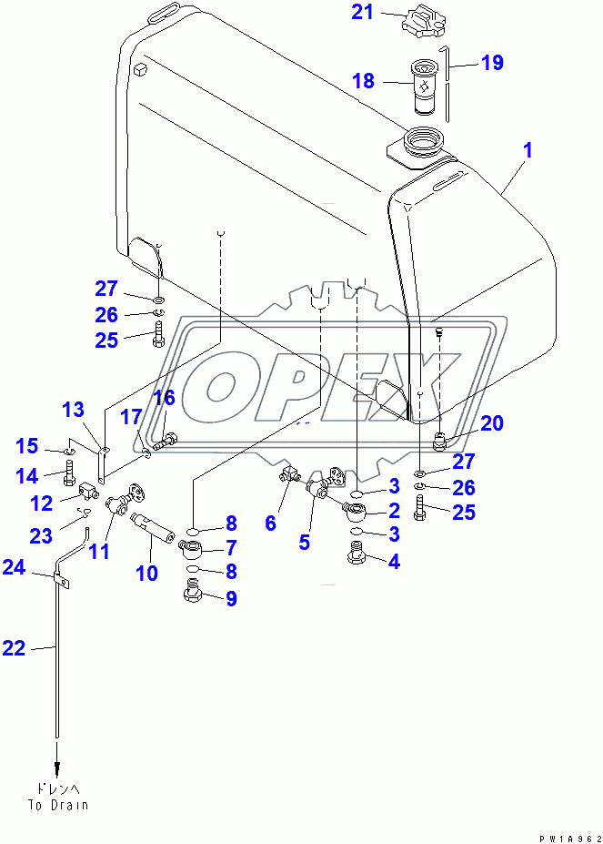  FUEL TANK (FOR 155 ENGINE)(31578-)