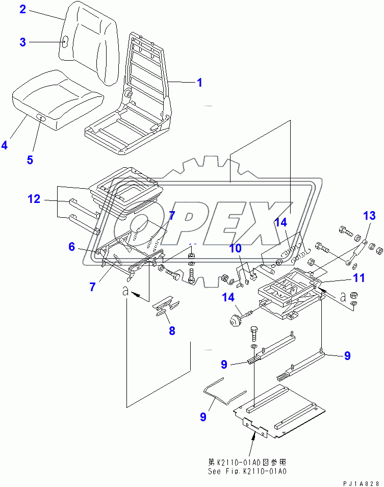  OPERATOR'S SEAT ASSEMBLY(31416-)