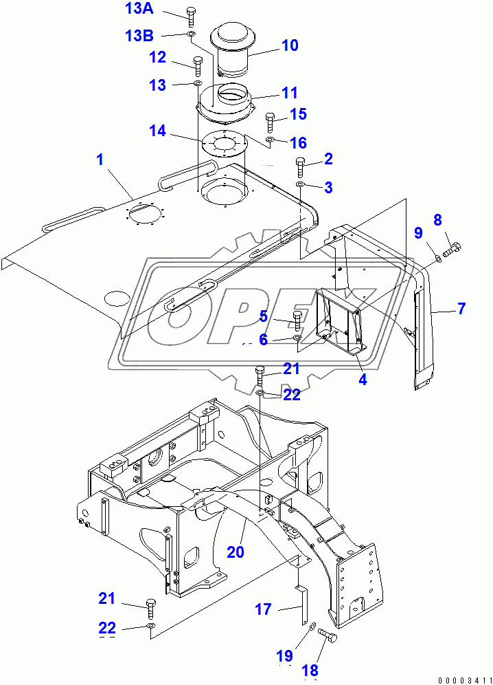  ENGINE HOOD (SAND TERRAIN SPEC.)(14449-)