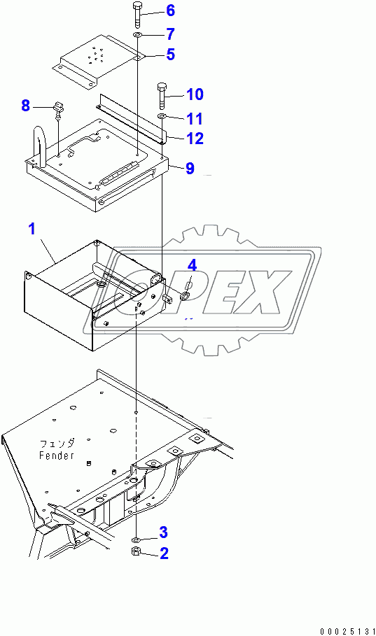  BATTERY MOUNTING (COLD WEATHER (A) SPEC.)(14413-)