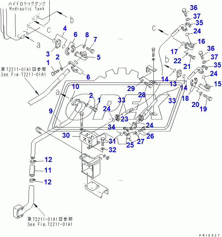  COUNTERWEIGHT PIPING (COLD WEATHER (A) SPEC.)(14413-)